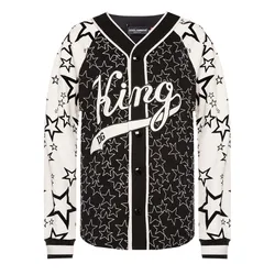 Áo Nỉ Nam Dolce & Gabbana D&G Black Star Pattern Sweatshirt G9QE5Z Màu Đen Trắng Size XS