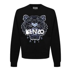 Áo Nỉ Sweat Kenzo Embroidered Tiger Logo Màu Đen Size L