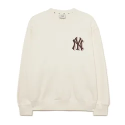 Áo Nỉ Sweater MLB Monative Monogram Overfit New York Yankees 3AMTM0934-50CRS Màu Trắng