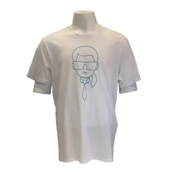 Áo Phông Nam Karl Lagerfeld Men White Tshirt LM1G2049 Màu Trắng Size L