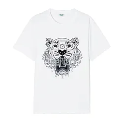 Áo Phông Nam Kenzo Tiger Classic Fit Cotton T-Shirt 5TS050 Màu Trắng Size M