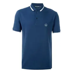 Áo Polo Nam Dolce & Gabbana D&G Shirt G8FX4T Màu Xanh Size 44
