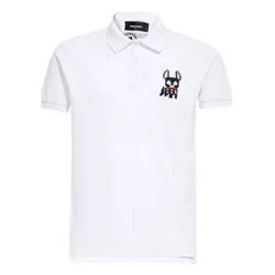 Áo Polo Nam Dsquared2 White With Logo CIRO Embroidered S79GL0006 S22743 100 Màu Trắng