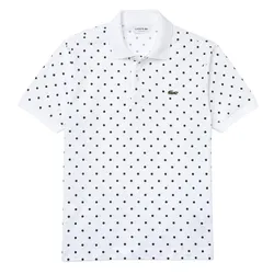 Áo Polo Nam Lacoste Classic Fit Polka Dot Cotton Piqué Shirt PH2383 00 522 Màu Trắng Chấm Bi Size 3