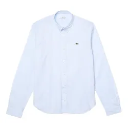 Áo Sơ Mi Dài Tay Nam Lacoste Men's Slim Fit Premium Cotton Shirt CH1843 T01 Màu Xanh Da Trời Size 39
