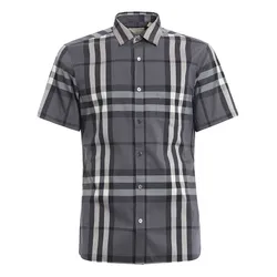 Áo Sơ Mi Nam Burberry Check Patterned Shirt 4003935 Màu Xám Size L