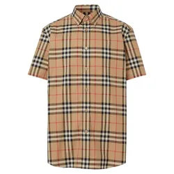 Áo Sơ Mi Nam Burberry Check Short-sleeve Shirt 8020869 Phối Màu Size S