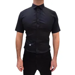 Áo Sơ Mi Nam Dior Men's Black Embroidered Bee Shirt Màu Đen Size 39