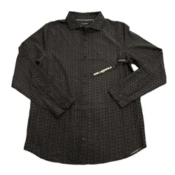 Áo Sơ Mi Nam Karl Lagerfeld Long Sleeve Signature Shirt LM2W3240 GA03 Màu Đen Size M