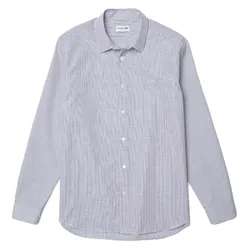 Áo Sơ Mi Nam Lacoste Regular Fit CH2974 00 AU8 Màu Trắng Caro Kẻ Đen Size 40