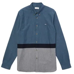 Áo Sơ Mi Nam Lacoste Regular Fit CH2977 51 BT7 PB05 Màu Xanh Xám Size 40