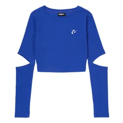 Áo Thun Nữ Nerdy Cutout Long Tshirt Màu Xanh Dương