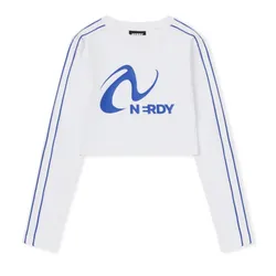 Áo Thun Nữ Nerdy Tshirt Crop Top Màu Trắng