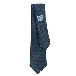 Cà Vạt Nam Hermès Tie 7 Quinte Tie Màu Xanh Navy