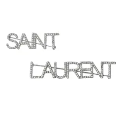 Cài Áo Yves Saint Laurent YSL Two Silver-Tone Crystal Brooches Màu Bạc