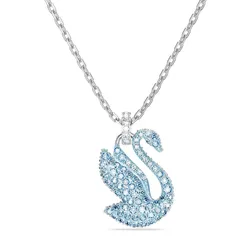 Dây Chuyền Nữ Swarovski Iconic Swan Pendant Swan, Medium, Blue, Rhodium Plated 5660594 Màu Xanh Blue