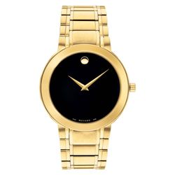 Đồng Hồ Nam Movado Stiri Quartz Black Dial Men's Watch 0607279 Màu Vàng Gold