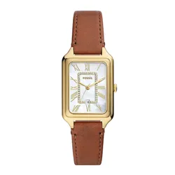 Đồng Hồ Nữ Fossil Raquel Dây Da ES5307 Màu Nâu Vàng