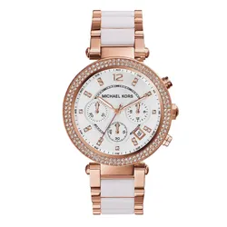 Đồng Hồ Nữ Michael Kors Parker Chronograph Watch MK5774 Màu Vàng Hồng/Trắng