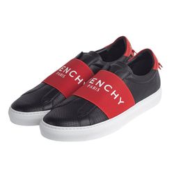 Giày Slip On Nam Givenchy Urban Street Elastic BH002 PH0QD-009 Màu Đen Phối Đỏ Size 40