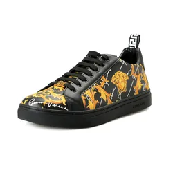 Giày Sneaker Nam Versace Barocco Print Low Top 1002778 Màu Đen Vàng Size 40