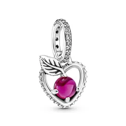 Hạt Vòng Charm Nữ Pandora Silver Pendant Disney Snow White Apple 399553C01 Màu Bạc Hồng