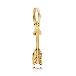 Hạt Vòng Charm Pandora 767812 Arrow Shine Dangle Màu Vàng