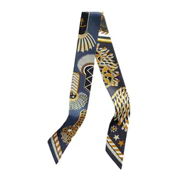 Khăn Nữ Hermès Epaulettes de Gala Twilly Marine / Gold / Blanc Phối Màu