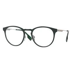Kính Mắt Cận Nam Burberry Eyeglasses Frame Green Full Rima Round Shape BE1360 1327 Màu Đen Xanh
