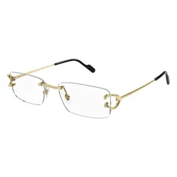 Kính Mắt Cận Unisex Cartier Glasses CT0344O 001 Màu Vàng Gold