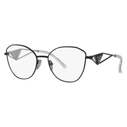 Kính Mắt Cận Unisex Prada Eyeglasses VPR52Z 1AB-1O1 Black Màu Đen