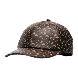 Mũ Nam Burberry Monogram Coated Baseball Cap 8018971 Màu Nâu Be Size S