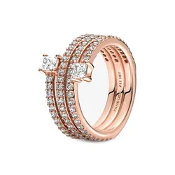 Nhẫn Nữ Pandora Final Triple Spiral Ring 180051C01 Màu Vàng Hồng Size 48
