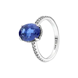 Nhẫn Nữ Pandora Sparkling Statement Halo Ring 190056C01 Màu Bạc Xanh Size 54