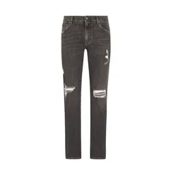 Quần Jean Nam Dolce & Gabbana D&G Wash Dáng Slim GY07CDG8EG4S9001 Màu Xám Size 46