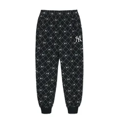 Quần Jogger MLB Jacquard Monogram New York Yankees 3APTM0134-50BKS Màu Đen