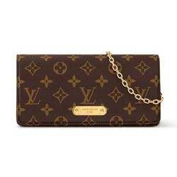 Túi Đeo Chéo Nữ Louis Vuitton LV Lily Wallet On Chain M82509 Màu Nâu