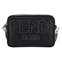 Túi Đeo Chéo Nam Fendi Roma Shadow Camera Case Black Leather FF Print Bag 7M0286AP15F0GXN Màu Đen