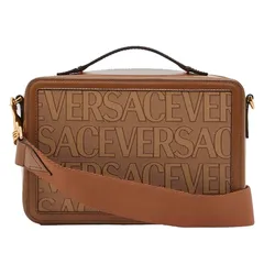 Túi Đeo Chéo Nam Versace Canvas Messenger Bag 10017691A07951_2N24V Màu Nâu