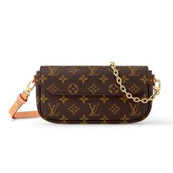 Túi Đeo Vai Nữ Louis Vuitton LV Ivy Wallet On Chain Bag M81911 Màu Nâu