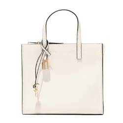 Túi Tote Nữ Marc Jacobs Mini Grind Coated Leather Màu Trắng