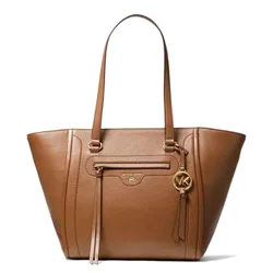 Túi Tote Nữ Michael Kors MK Carine Medium Pebbled Leather Bag 30S1GCCT3L Màu Nâu