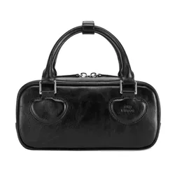 Túi Xách Tay Nữ Find Kapoor Heart Block Bag 22 Crinkled  Black Màu Đen