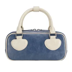 Túi Xách Tay Nữ Find Kapoor Heart Block Bag 22 Crinkled - Blue Ivory Màu Xanh