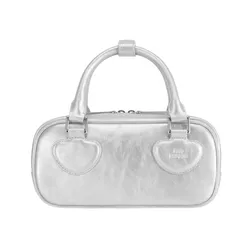 Túi Xách Tay Nữ Find Kapoor Heart Block Bag 22 Crinkled Silver Màu Bạc