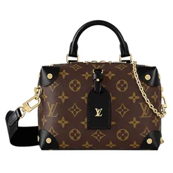 Túi Xách Tay Nữ Louis Vuitton LV Petite Malle Souple Monogram Bag M45571 Màu Nâu