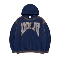 Áo Hoodie Acmé De La Vie ADLV Front Full Logo Spray Washing Màu Xanh Navy