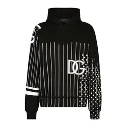 Áo Hoodie Nam Dolce & Gabbana D&G Printed Technical Jersey Hoodie G9UP0TG7C9V Màu Đen Size 44