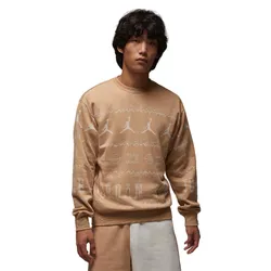 Áo Nỉ Nam Nike Jordan Essentials Holiday Men's Fleece Crew FD7464-200 Màu Be Đậm Size S