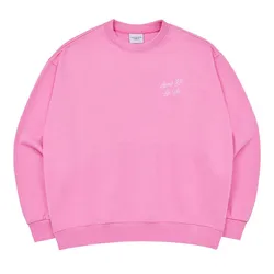 Áo Nỉ Sweater Acmé De La Vie ADLV  Script Logo Printing Sweat Shirt Pink Màu Hồng